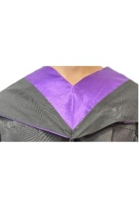 恆大大學畢袍  決策科學學院畢業袍  HUS  香港大學畢業袍   黑色畢業袍  紫色與銀色拼色畢業袍披肩  DA579